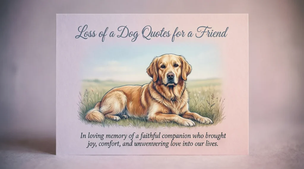 Loss of a Dog Quotes for a Friend