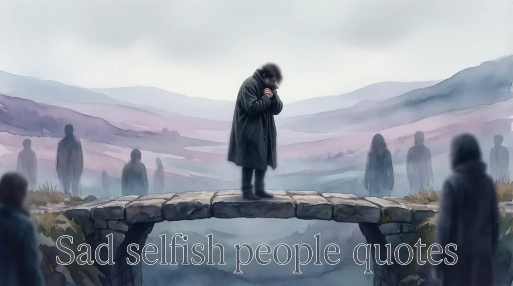 Sad selfish people quotes