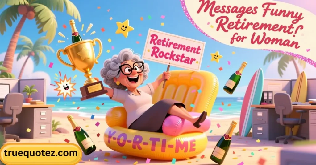Messages Funny Retirement Quotes for Woman 