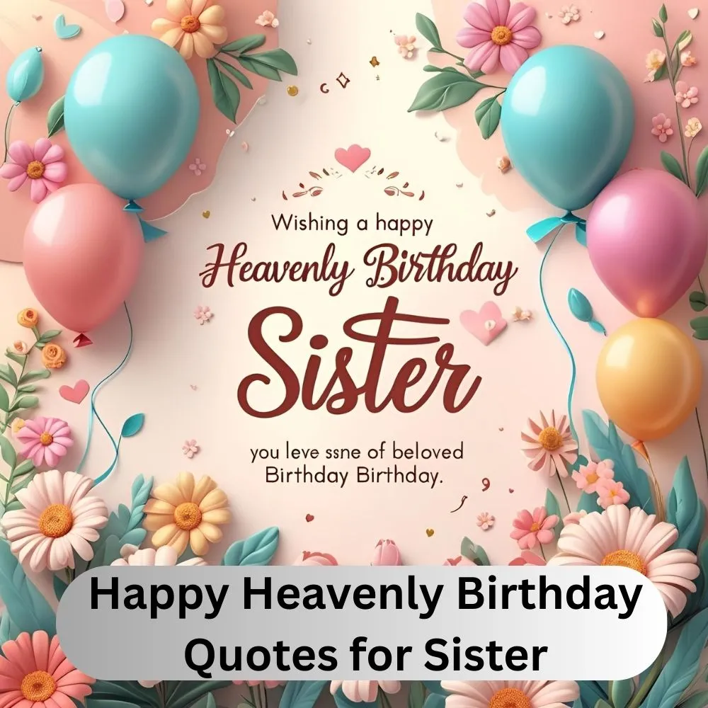 Happy Heavenly Birthday Quotes for Sister